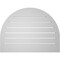 Ekena Millwork Round Top Surface Mount PVC Gable Vent: Functional, w/ 2"W x 1-1/2"P Brickmould Frame, 32"W x 24"H GVPRT32X2402SF - alternate 3